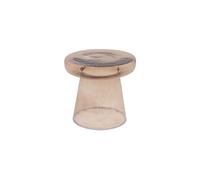Table d'appoint en verre brun Loma