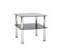 Table d'Appoint en Verre "Gaïa" 45cm Noir