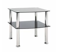 Table d'Appoint en Verre "Gaïa" 45cm Noir