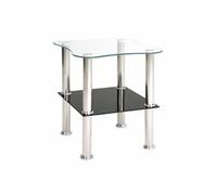 Table d'Appoint en Verre "Henia" 47cm Noir