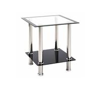 Table d'Appoint en Verre "Sacha" 46cm Noir