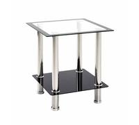 Table D'appoint En Verre "Sacha" 46cm Noir Noir