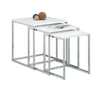 Table d'appoint ensemble de tables modernes empilables métal table basse gigogne
