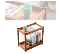 Table d'appoint étroite avec roulettes, petite étagère de rangement à 2 niveaux pour salon, chambre et bureau, idéale pour les petits espaces