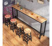 Table D'appoint Étroite,Rectangulaire Moderne Ensemble Table et Chaises de Bar,pour Petits Espaces,Salon,Café.(Original Wood,120x30x100cm)