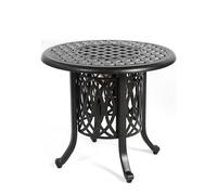 Table d'appoint extérieur en aluminium avec seau à glace table d'appoint de patio table d'extrémité en aluminium avec patins réglables bronze