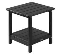 Table d'Appoint Extérieur Jardin-VEVOR-45 x 38 x 44 cm-2 Niveaux-Entretien Facile-Résiste aux Intempéries-Noir