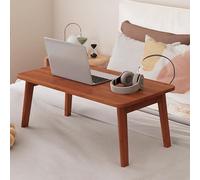 Table D'Appoint for Ordinateur Portable, Plateau De Lit en Bambou avec Pieds Pliables Et SystèMe De Verrouillage for Se Divertir, Boire du Thé, Travailler Ou MéDiter