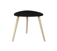 Table d'appoint forme triangulaire H40cm noire pieds en pin massif - KAREN -