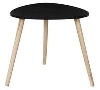 Table d'appoint forme triangulaire H40cm noire pieds en pin massif - KAREN -