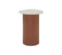 Table d'Appoint "Frankfurt" 53cm Rouge & Blanc