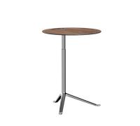 Table D'appoint Fritz Hansen Little Friend KS11 , Hauteur Réglable, Noyer/ Aluminium Poli