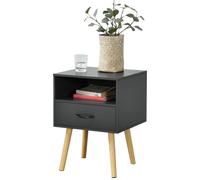 Table d'appoint 'Gävle' 57x42x40 cm avec tiroir gris foncé
