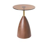 Table d'Appoint Glamour en Métal Ronde Table Basse Marron Wallis
