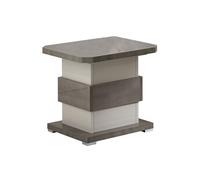 AUXANE - Table d'Appoint Gris Acier Metallisé et Gris Perle Mat - Altobuy Gris