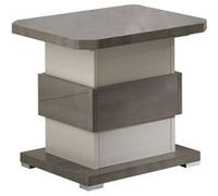 AUXANE - Table d'Appoint Gris Acier Metallisé et Gris Perle Mat - Altobuy Gris