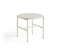 Table d'appoint Rebar marbre Ø45cm alabaster powder coated steel frame
