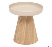 Atmosphera – Table d'appoint Hercyna – métal et bois – Beige – Ø 40 cm