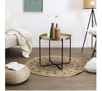Home deco factory Table d'appoint Alia métal martelé 50 cm Or G
