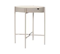 Table d'Appoint - HOME DECO FACTORY - TERRA NOVA - Astucieuse - Ronde - Blanc et Beige