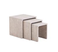 Table d'appoint HOME DELUXE IRIMA - Set de 3 marbre beige