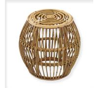 Table d'appoint Hortense - 43 x 43 x 43 cm - rotin - naturel