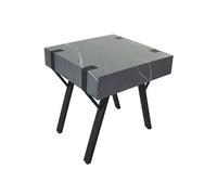 Table D'appoint Hwc-L54, Table Basse Table De Chevet Table De Salon, Fer Mdf 50x55x50cm Aspect Marbre Gris Gris