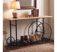 Mendler Table Console HWC-Q67, 81x150x40cm métal Naturel Noir