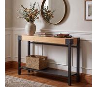 Mendler Table Console HWC-Q68 82x120x31cm métal Naturel Noir