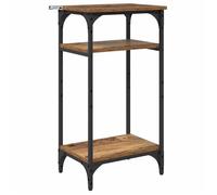 vidaXL Table d'appoint Bois Ancien 40 x 30 x 75 cm Bois d'ingénierie, Table déco Tendance pour Salon, Meuble Industriel avec Pieds réglables, espaces de Rangement et étagères
