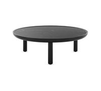KARTELL table basse K-TOP Ø 105 x H 35 cm (Noir Marquina / Noir - Céramique effet marbre, piètement en MDF et chêne laqué polyester)