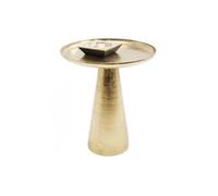 Table d'appoint - KARE - UNO - Plateau rond doré - Hauteur 50 cm - Charge max 10 kg