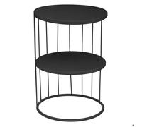 Table d'appoint ""Kobu"" noir D36cm - Atmosphera createur d'interieur
