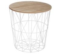 Table d'appoint ""Kumi"" blanc D40cm - Atmosphera Créateur d'intérieur