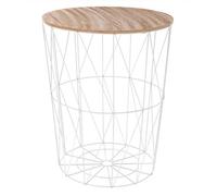 Table d'appoint ""Kumi"" blanc D47cm - Atmosphera Créateur d'intérieur