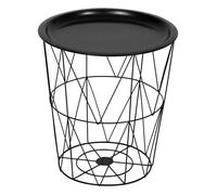 Atmosphera – Table d'appoint Kumi en métal – Noir – 40x37x37 cm