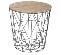 Atmosphera - Table d'appoint Kumi en métal noir D.40 - Format moyen