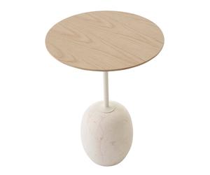 Table d'appoint Lato LN8 plateau chêne rond H 50cm/with felt glides