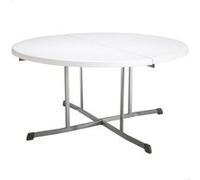 Table d'appoint Blanc 152 x 75,5 x 152 cm Acier Plastique