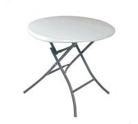 Table d'appoint Lifetime Blanc 83,5 x 73,5 x 83,5 cm Acier Plastique Blanc G