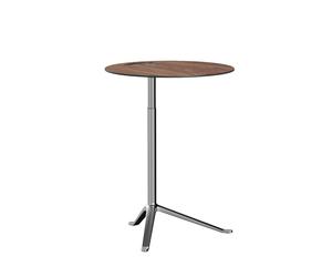 Table D'appoint Little Friend KS11 , Hauteur Réglable, Noyer/ Aluminium Poli