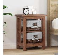vidaXL Table d'appoint Marron Bois massif d'acajou