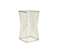 Table d'Appoint Carrée Design "Lines" 100cm Or