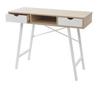 Table d'appoint MENDLER HWC-E92 100x40cm brun naturel blanc Marron G