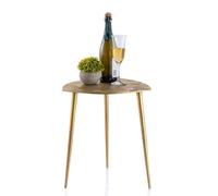 Table d'appoint métal table déco Alster 40cm triangulaire aluminium or