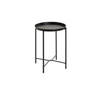 HAKU Möbel Table d'appoint Yann métal H 50 cm x Ø 39 cm Style Art déco Noir