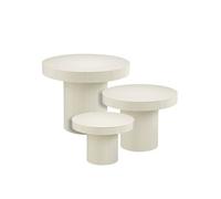 Table d'appoint Mica Decorations Lux Blanc cassé Fer H55xl70xL70cm
