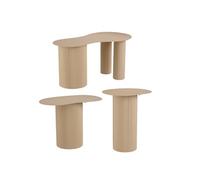 Table d'appoint Mica Decorations Lux Marron clair Fer H40xl43xL80cm