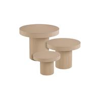 Table d'appoint Mica Decorations Lux Marron clair Fer H55xl70xL70cm