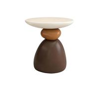 Table d'appoint Minimaliste incurvée pour canapé, Table Basse autoportante | Entièrement pré-assemblé dès la sortie de l'emballage, aucun outil supplémentaire ni étape d'assemblage(50X37X55CM)